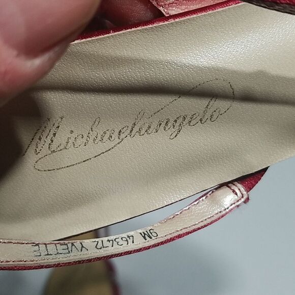 Michaelangelo red bling heels size 9M Yvette - Picture 7 of 7